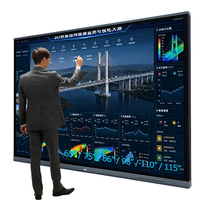 Tableau interactif tactile 4K sans liaison, Android 15/16, tableau intelligent pour l'enseignement avec fonction IA, 8+128G, tableau blanc intelligent
