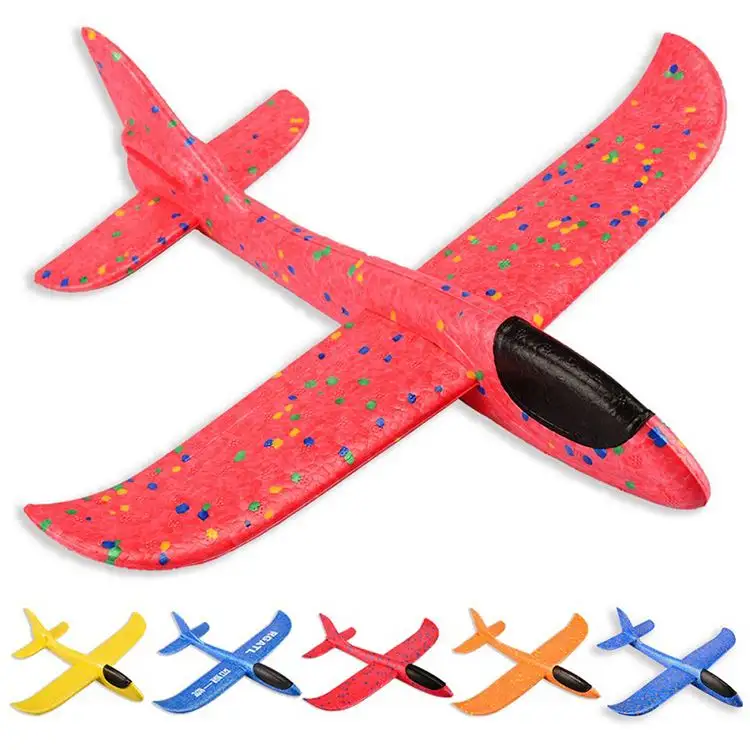 เครื่องบินของเล่นสำหรับเด็ก48ซม. เครื่องร่อนแบบแขวน EPP ของเล่นเป่าลมสำหรับขว้างปา3D โมเดลเครื่องบินโฟม