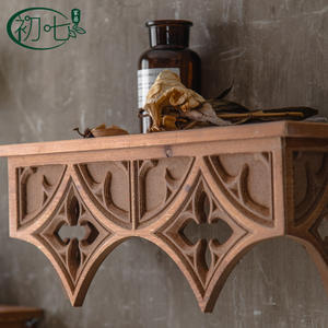 The Seventh Day <b>Wall</b> Shelf Rectangle Float Pattern <b>Wall</b> Mounted <b>Storage</b> Rack Wedding Decoration Prop - Product Image 3