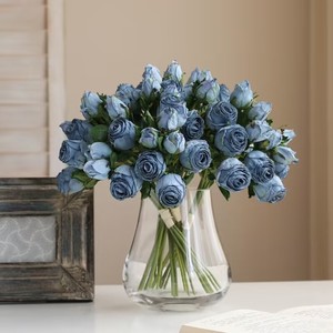 Vintage Artificial Rose Bouquets Plastic High Simulation <b>Wedding</b> Home Decor <b>Props</b> - Product Image 5