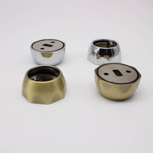 Octagonal Flange Seat 25mm Zinc Alloy Wall Mount <b>Wardrobe</b> Clothes Rail Bracket Fixing Accessory - Product Image 1