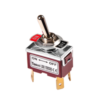 Interrupteur à bascule en cuivre TOOWEI, indice de protection IP67, 250V, T702AT, 2 voies, 4 broches, marche/arrêt, SPDT, interrupteur à bascule robuste
