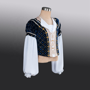 MP015 blu scuro e bianco Raymonda <span class=keywords><strong>uomo</strong></span> ballerina di danza classica Costume di variazione maschile tunica - Product Image 5