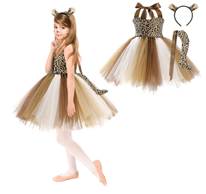 <span class=keywords><strong>Disfraz</strong></span> de Animal de la Selva para Niños de Halloween, <span class=keywords><strong>Disfraz</strong></span> de <span class=keywords><strong>Jirafa</strong></span>, Leopardo, Tigre, Gato, Vestido de Tul para Niñas de 1 a 10 Años - Product Image 1