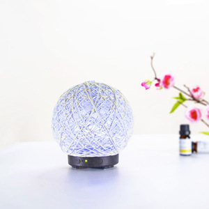 Yx-Tt-005 Aroma Diffuser 200Ml Ultrasonic Humidifier Rattan Woven Desk <b>Lamp</b> For Home Use With <b>Timer</b> Function - Product Image 2