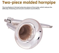 XS-025C XINSEN Brass Down Bb Tune Fuluger Beginner Silver Plated 3 Piston Valves Soprano Trumpet
