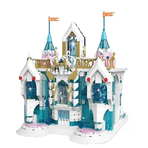 Kalıp kral 11008 kızlar yaratıcı 1096 adet oyuncaklar MOC dondurulmuş giriş modeli kar saray kale seti yapı taşları