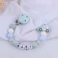 Chaîne de sucette anti-perte pour bébé, attache-tétine en silicone de qualité alimentaire, clip pour sucette bébé - Grande Vente