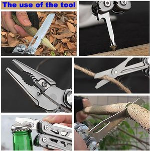 17-in-1 thép không gỉ DIY <span class=keywords><strong>Multitool</strong></span> với Saw tập tin Cutter Knife Wire Stripper Pocket kìm mở chai cho cắm trại - Product Image 5