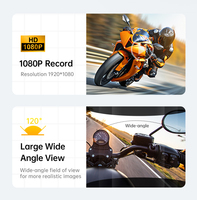 Cámara y Auriculares Intercomunicadores 2 en 1 para Casco de Motocicleta, Auriculares Inalámbricos Intercomunicadores para Cascos