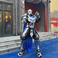 Costume de Général Chinois Ancien Haut de Gamme en EVA avec Haut et Cape – Déguisement de Performance d'Halloween pour Adultes