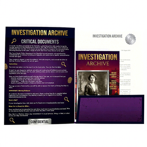 <span class=keywords><strong>Juego</strong></span> de Mesa de Detectives de Misterio y Crimen Personalizado de Fábrica para Adultos: Archivos de Casos de Asesinatos - Product Image 1