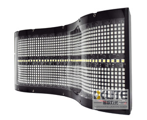 Đèn LED DMX hình sóng 1024 bóng 5050 RGB + 48 bóng 7070 0.5w trắng dải pixel cong đèn strobe chiếu sáng sân khấu - Product Image 4