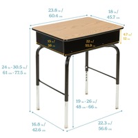 Mobilier scolaire Bureau de salle de classe Bureau d'école ouvert à l'avant Bureau pour étudiant unique
