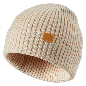 Cá Nhân Dệt Kim Pom Pom Beanie Làm Bằng Tay Len Mùa Đông Mũ Unisex Ấm Áp Ấm Áp Chunky Đan Cap Tai Flap Cho Thời Tiết Lạnh Công Bằng - Product Image 1