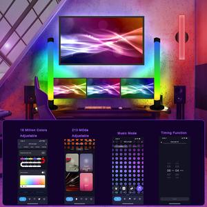 1PCS Barra de Luz LED RGB Inteligente con Control por APP, Lámpara Sinfónica WiFi Bluetooth, Luz Ambiental de Escritorio, Luces Rítmicas Activadas por Voz - Product Image 4