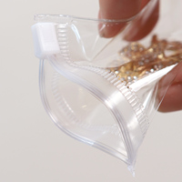 En stock, pochette de rangement pour bijoux en PVC, pochette transparente en PVC, sacs en plastique pour bijoux, pour bracelet, boucles d'oreilles, bague, pierres précieuses, emballage cadeau