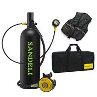 Bouteille de plongée sous-marine portable SANDELI SD-X5000 2L en aluminium basse pression sans doublure intérieure
