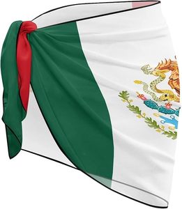 Paréo de plage en mousseline transparente à motif drapeau national, idéal pour la promotion - Product Image 4
