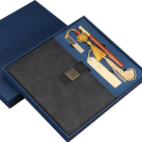 Nouvel arrivage de carnet de notes A5 en cuir de style chinois haut de gamme avec logo couleur agenda coffret cadeau ensemble de journaux