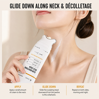 Crème éclaircissante pour le cou personnalisée OEM avec applicateur massant à bille, complexe Alpha-Arbutine, Niacinamide et Peptides pour raffermir, sculpter et unifier le teint