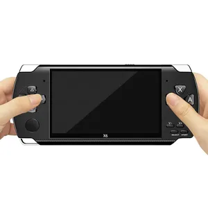 X6 Console de jeu portable 4.3 pouces écran 128 bits Consoles de jeux vidéo lecteur de jeu réel 8GB pour PSP, vidéo, E-book