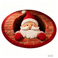 Weihnachtlicher Kunstkaschmir-Bodenteppich, Bestseller, Verdickter Teppich für Wohnzimmer, Isolierender Rutschfester Teppich für Online-Shops