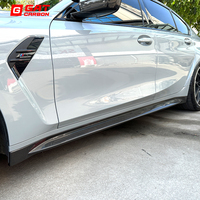 Extensions de jupes latérales en fibre de carbone sèche, style OEM, séparateurs de bas de caisse pour BMW M3 M4 G80 G81 G82, pièces de kit carrosserie aérodynamique extérieur