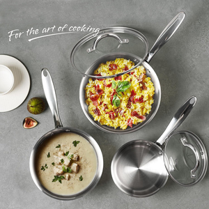 Ensemble de casseroles en acier inoxydable antiadhésif de qualité supérieure avec logo personnalisé, casseroles détachables de luxe, couvercles en verre pour cuisinière à gaz, pour la cuisine à domicile - Product Image 3