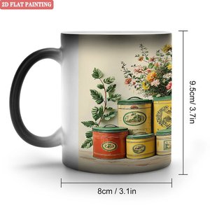 Mug vierge noir givré 11oz en céramique, tasse thermosensible changeant de couleur - Product Image 1