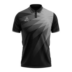 Op maat gemaakte poloshirt met gradiëntprint, ademend en sneldrogend, geschikt voor sportkleding zoals tennis en golf. - Product Image 1