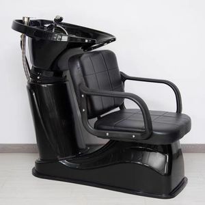 Fauteuil de lavage moderne en similicuir avec fonctions de massage pour salon de coiffure, institut de beauté et salle de sport - Product Image 5