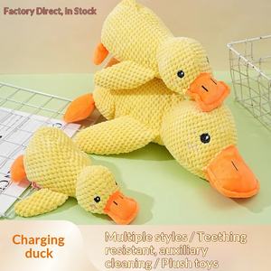 Toptan Küçük Sarı Ördek Peluş Köpek Oyuncağı Kendi Kendine Eğlence İçin Isırmaya Dayanıklı Diş Gıcırdatma Sesli Oyuncak Küçük ve Orta Boy Köpekler İçin - Product Image 4