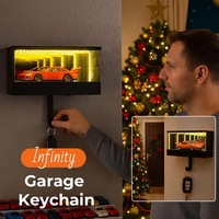 Porte-clés Mural Effet Miroir Infini pour Voiture avec Lumière LED – Organisateur de Clés de Voiture pour Porte, Appartement, Maison, Bureau, Entrée