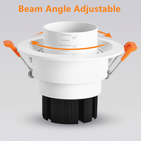 Projecteur LED Zoom Beam, fabricant de spots encastrés au plafond réglables, à intensité variable, angle de faisceau OEM, pour intérieur