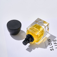 Exquisito Frasco de Perfume Cuadrado Transparente Recargable de Vidrio con Logotipo Personalizado para Envasado de Cosméticos