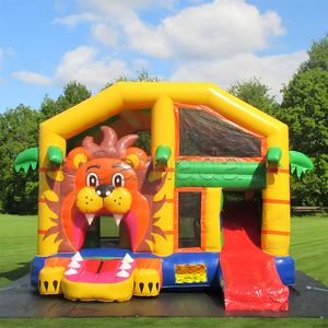 Castillo Inflable Pequeño del Rey León con Tobogán, PVC Ecológico, Capacidad de 800 kg para Niños - Product Image 3