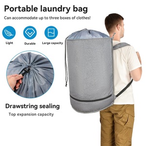 Cesto de Ropa Sucia Plegable Premium OEM, Cesto para Ropa Sucia, Bolsa de Lavandería Plegable Tipo Mochila - Product Image 2
