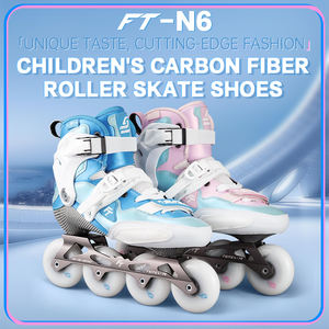 Patines en Línea Profesionales OEM de Fibra de Carbono para Niños, Ajustables, con <span class=keywords><strong>Ruedas</strong></span> de PU para Carreras, Estilo Libre, Patines de Slalom para Niños - Product Image 2