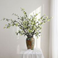 Branches de pêchers artificiels de style nordique, fleurs de saule des neiges, haut de gamme, en tissu de soie synthétique, semi-artisanales, pour décoration de mariage et d'intérieur