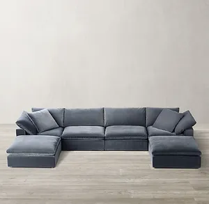 أريكة منزلية بتصميم أمريكي قابلة للتخصيص من قماش تشايسترفيلد لغرفة المعيشة