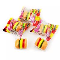 Vente en gros Burger aux fruits mélangés Bonbons délicieux hamburger Bonbons moelleux Bonbons