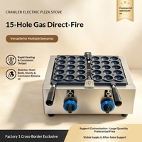 Machine à gaufres aux œufs à gaz HFM-G15 en acier inoxydable à 15 trous, équipement pour stand de nourriture de rue