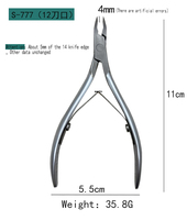 Vente en gros Pince à ongles professionnelle en acier inoxydable 4CR13 de haute qualité à 14 cuticules incarnées