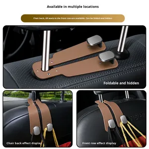 Fabricante Gancho de coche Gancho de plástico de goma pequeño para asiento trasero Organizador de almacenamiento Colgador de coche Kits interiores - Product Image 3