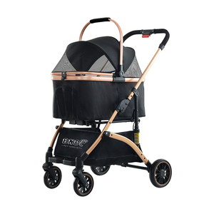Trasportino Pieghevole di Lusso Portatile a Quattro Ruote per Gatti e <span class=keywords><strong>Cani</strong></span>, Passeggino per Animali Domestici Giapponese - Product Image 1