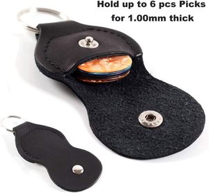 Kit Fai-da-te per Realizzare Plettri per Chitarra, Nero, Punzone da 1mm con 2 Strisce per Plettri, Portachiavi in Pelle, Strumento per Forare Plettri - Product Image 3