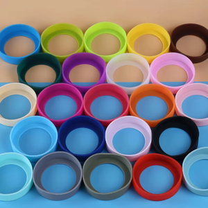Fundas de Silicona para Vasos de Diferentes Tamaños, Fundas Aislantes para Botellas y Juntas Protectoras Antidesgaste para Botellas de Agua de Vidrio - Product Image 1