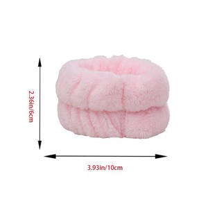 Fascia personalizzata per Make up fascia per capelli con logo personalizzato spugna per la cura della pelle trucco gonfio per Spa spugna tessuto da polso fascia - Product Image 4