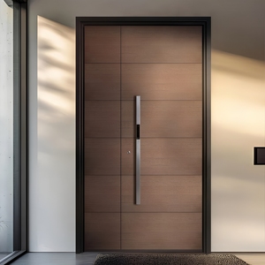 Puerta <span class=keywords><strong>de</strong></span> Seguridad Principal para Edificios Comerciales, <span class=keywords><strong>de</strong></span> Acero Galvanizado, Resistente al Viento y Anti-Rasguños, Venta al Por Mayor <span class=keywords><strong>de</strong></span> Fábrica - Product Image 3